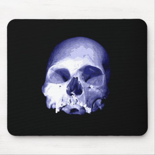 Blue Skull Mouse Pad