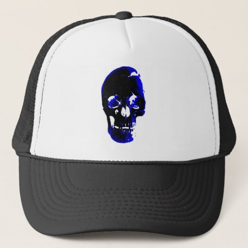 Blue Skull Pop Art Fantasy Trucker Hat