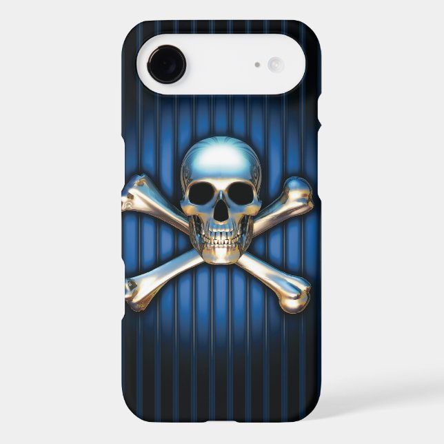 Blue Skull Samsung Galaxy Case (Back)