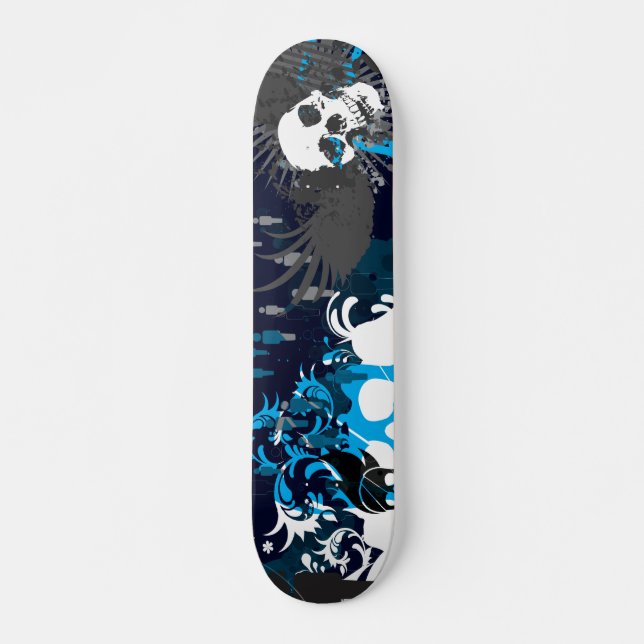 Blue Skull Skateboard Deck (Front)