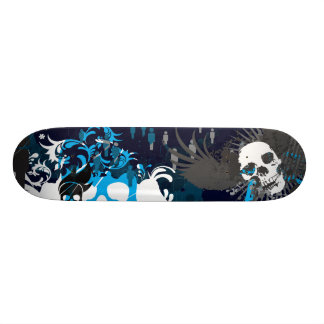 Blue Skull Skateboard Deck