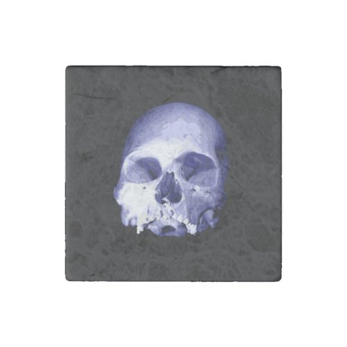 Blue Skull Stone Magnet