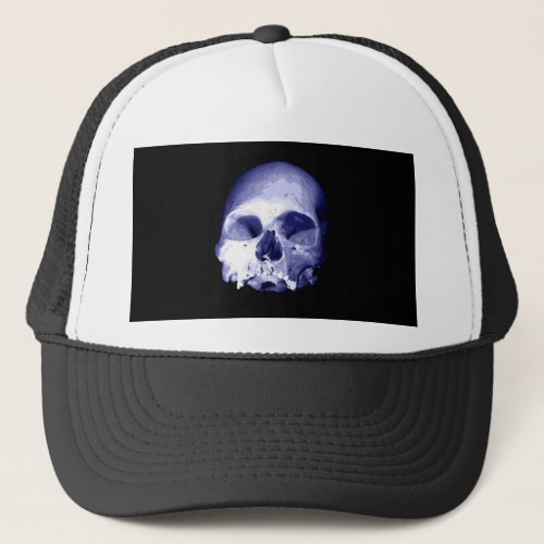 Blue Skull Trucker Hat
