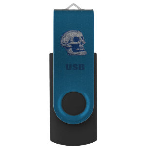 Blue Skull - USB USB Flash Drive