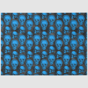 Blue Skulls and Sunflower Series Design 6 Tissue Paper