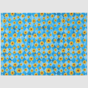 Blue Skulls and Sunflower Series Design 8 Tissue Paper