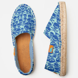 Blue Skulls & Crossbones Espadrilles