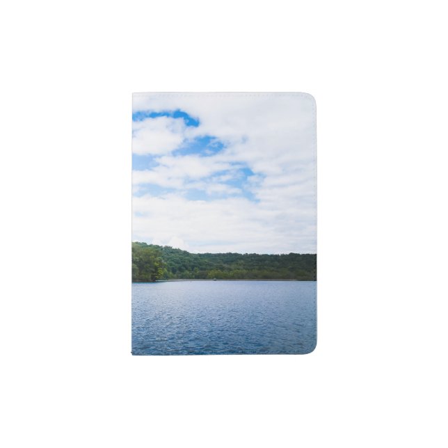 Blue Sky and Calm Waters in Spring Passport Holder (Front)