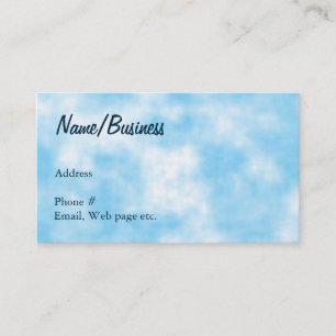Blue Sky and Cloud Art Custom Business Card