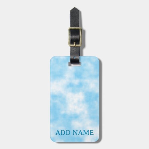 Blue Sky and Cloud Art Custom Luggage Tag