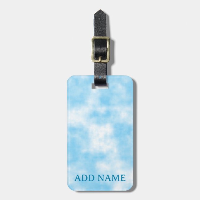 Blue Sky and Cloud Art Custom Luggage Tag (Front Vertical)