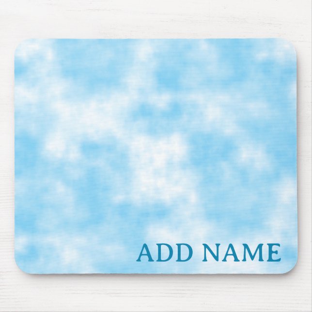 Blue Sky and Cloud Art Custom Mouse Pad (Front)