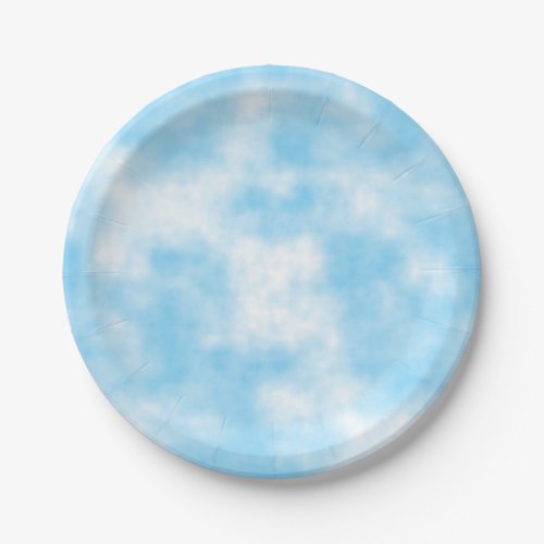 Blue Sky and Cloud Art Custom Paper Plates