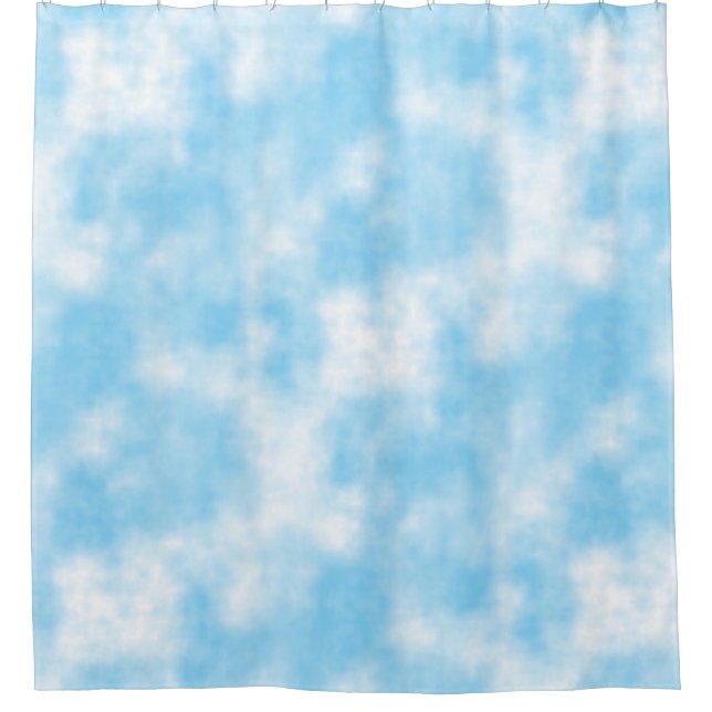 Blue Sky and Cloud Art Custom Shower Curtain (Front)