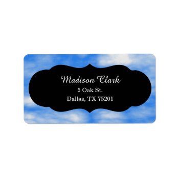 Blue Sky And Cloud Customizable Address Labels by retroflavor at Zazzle