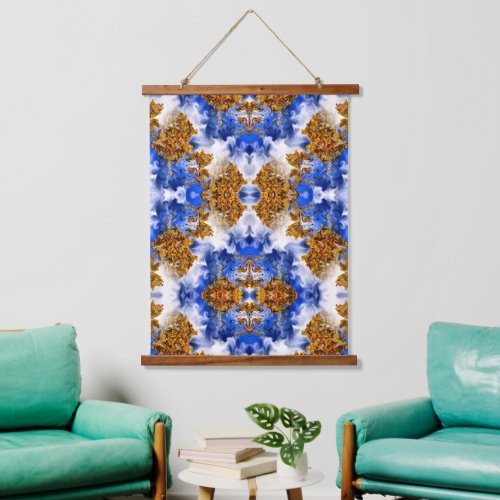 Blue Sky And Clouds Abstract Art Pattern      Hanging Tapestry