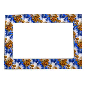 Blue Sky And Clouds Abstract Art Pattern      Magnetic Frame