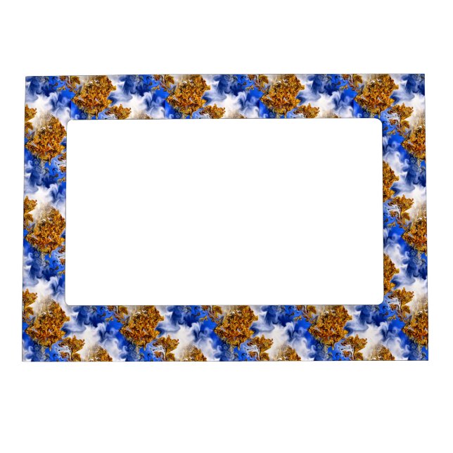 Blue Sky And Clouds Abstract Art Pattern      Magnetic Frame (Front)