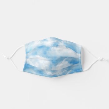 Blue Sky And Clouds Adult Cloth Face Mask by SueshineStudio at Zazzle
