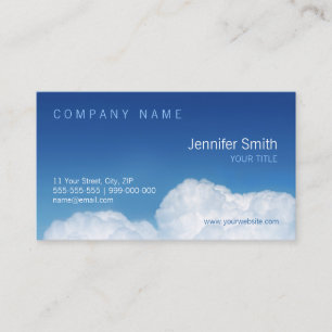 Blue Sky And Clouds business card