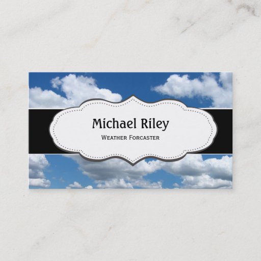 Customizable Blue sky and clouds Business Cards