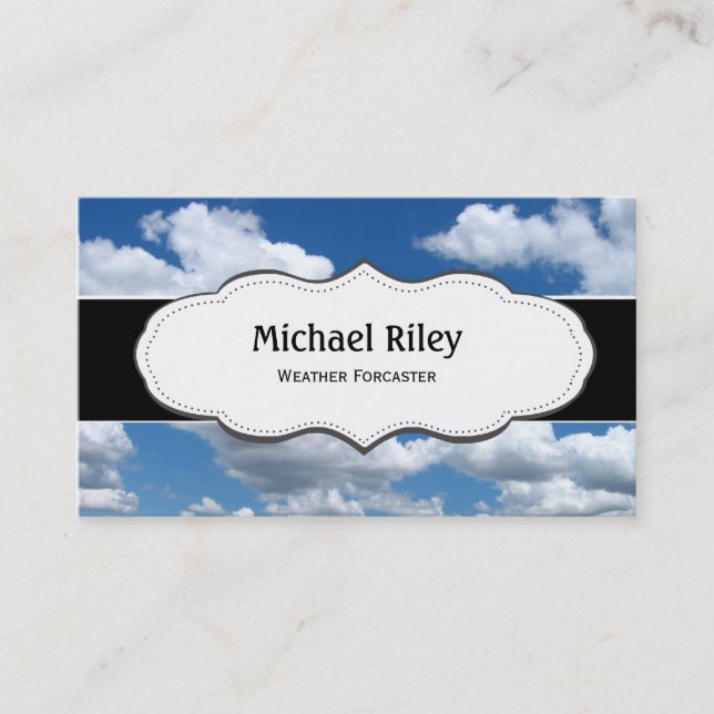 Blue sky and clouds Business Cards (Front)