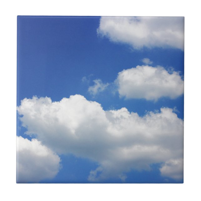 Blue sky and clouds ceramic tile (Front)