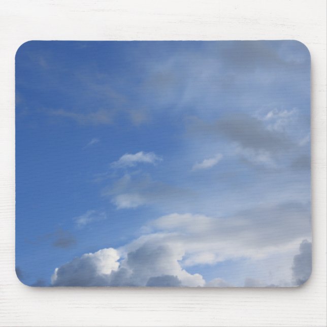 Blue sky and clouds mouse pad (Front)