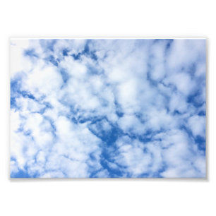blue sky and clouds photo print