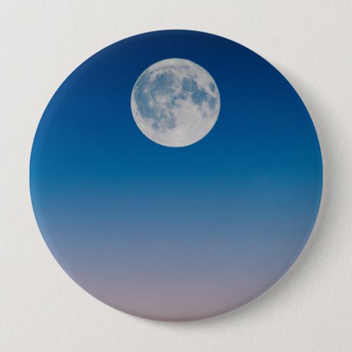 BLUE SKY AND FULL MOON AT DUSK PHOTO BUTTON