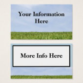 Blue Sky And Green Grass (Earth Day Is Every Day) (Front & Back)