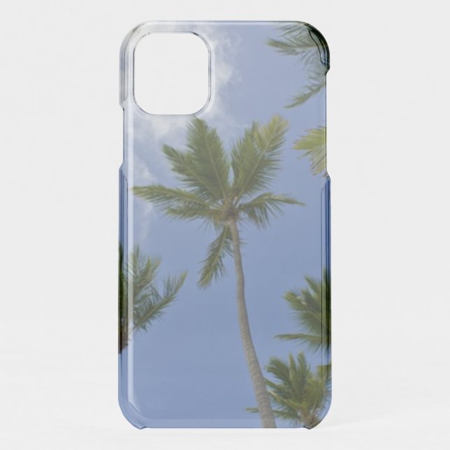 Blue Sky and Palm Trees Uncommon iPhone Case (Back)
