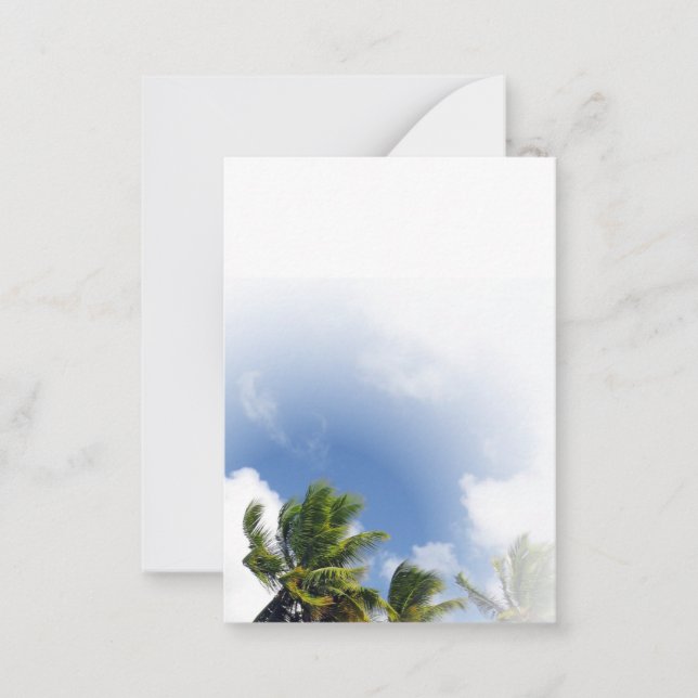 Blue Sky And Palms Blank Nature Template Elegant (Front)