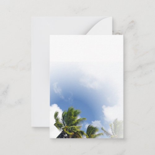 Blue Sky And Palms Blank Nature Template Elegant