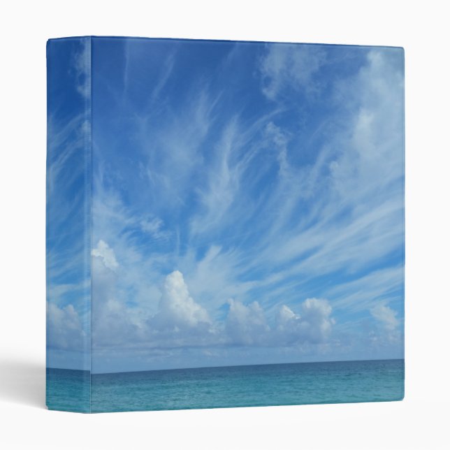 Blue Sky and Sea Water  3 Ring Binder (Front/Spine)