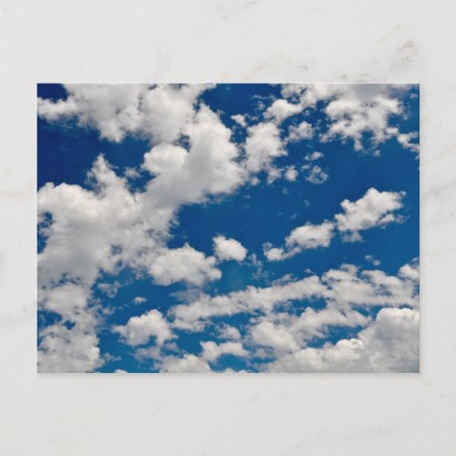 Blue Sky and White Cloud Background Postcard