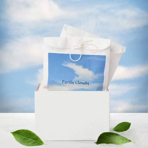 Blue Sky and White Cloud Customizable Favor Bag