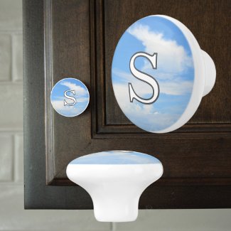 Blue Sky and White Cloud Monogram