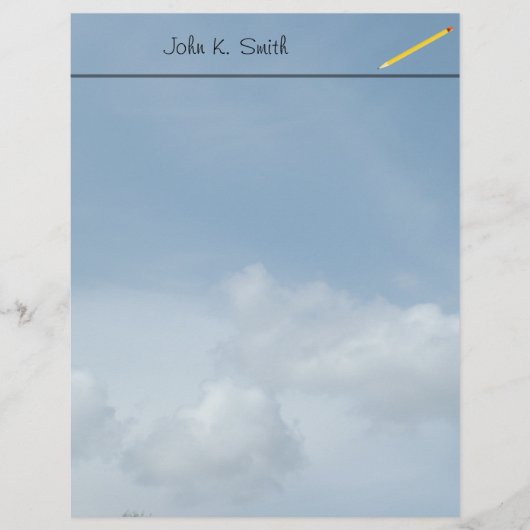 Blue sky and white clouds. (Front)