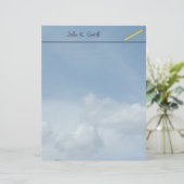 Blue sky and white clouds. (Standing Front)
