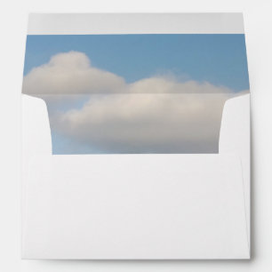 Blue sky and white clouds photo wedding envelopes
