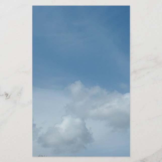 Blue sky and white clouds. stationery (Front)