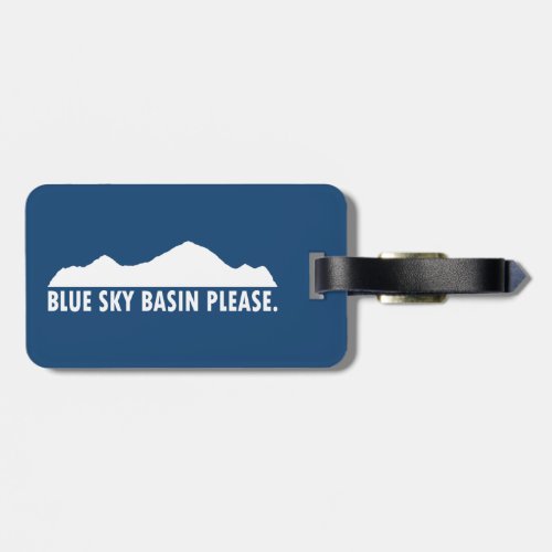 Blue Sky Basin Colorado Please Luggage Tag