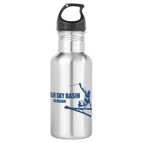 Blue Sky Basin Colorado Skier Stainless Steel Water Bottle