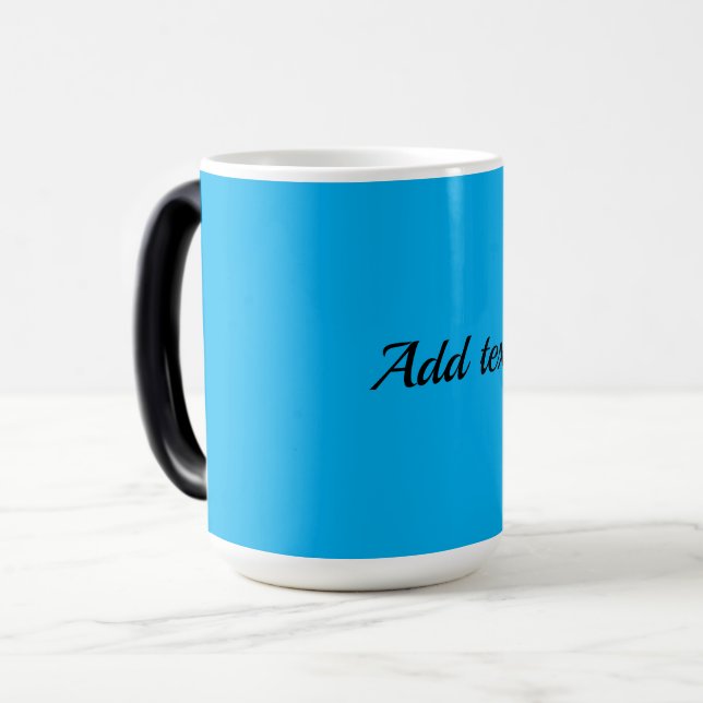 Blue, Sky Blue color TEMPLATE, personalize, Morph Mug (Front Left)