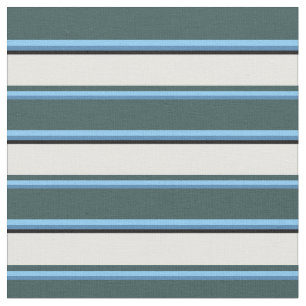 Blue, Sky Blue, Dark Slate Gray, White & Black Fabric