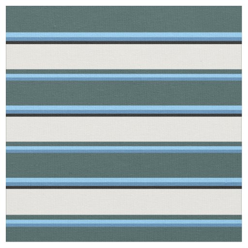 Blue, Sky Blue, Dark Slate Gray, White & Black Fabric