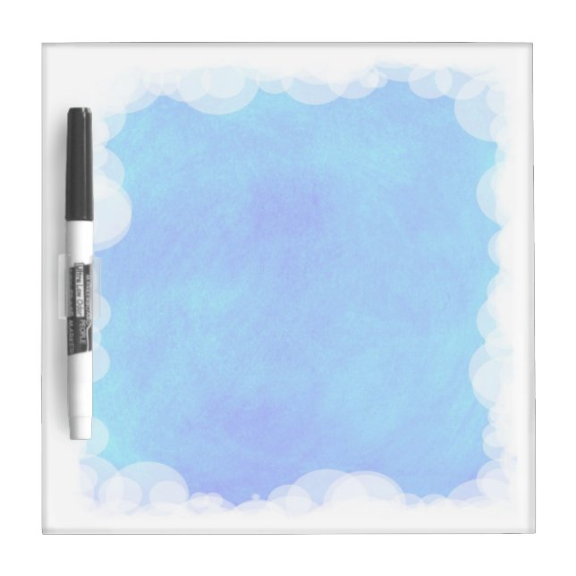 Blue Sky Bubbles and Clouds Dry Erase Board (Front)