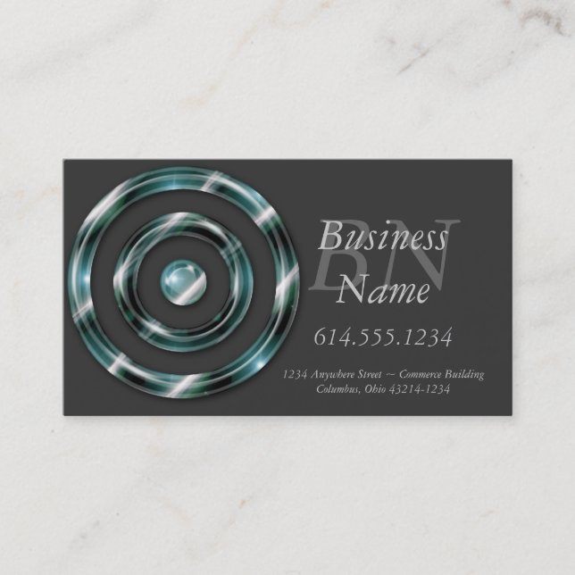 Blue Sky Bullseye Business Card (Front)