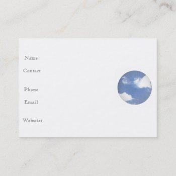 Blue Sky Business Card by TINYLOTUS at Zazzle